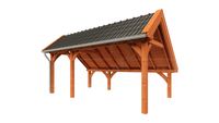 Trendhout Kapschuur de Hoeve XL 590x380 cm- Kapschuurdak- Onbehandeld lariks Douglas hout- Trendhout