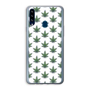 Weed: Samsung Galaxy A20s Transparant Hoesje