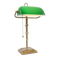 Steinhauer BankierslampAncilla goud met groen - 7961BR