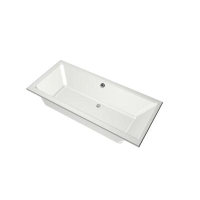 Xenz Kristal Ligbad - 180x80x48 - afvoer Midden - acryl - wit mat 6986-03