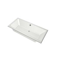 Xenz Kristal Ligbad - 180x80x48 - afvoer Midden - acryl - wit mat 6986-03