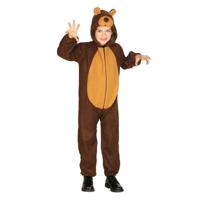 Verkleed kostuum kinderen - bruine beer - Dierenpak - onesie - carnaval