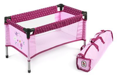 Bayer Chic 2000 - Poppen Campingbedje - Dots Brombeere