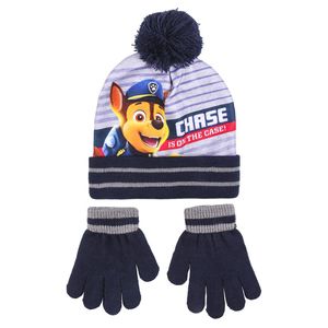 Paw Patrol 2-delig winterset - muts/handschoenen - zwart - voor kinderen