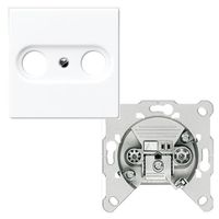 Jung AS500 cai eindcontactdoos EDC1000 met inzetplaat creme A561PLTV