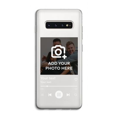 Music Player: Samsung Galaxy S10 4G Transparant Hoesje
