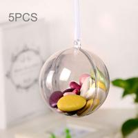 5 pc's transparant kerst bal hol kunststof bol balvormige eeuwige Flower Ball bruiloft geschenken Gift Box grootte: 4 x 4cm