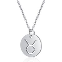 Sterrenbeeld Stier Dames Ketting Zilverkleurig Ronde Hanger