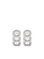 David Morris mini puce d'oreille simple en or blanc 18ct ornée de diamants - Argent