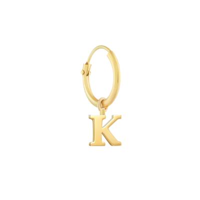 Minimalistische letter oorbel - 14K GOUD - Goud - K