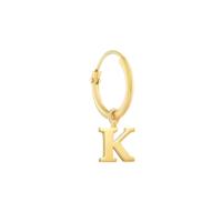 Minimalistische letter oorbel - 14K GOUD - Goud - K