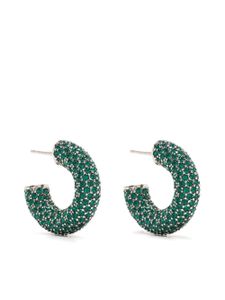 Amina Muaddi mini boucles d'oreilles Cameron - Vert