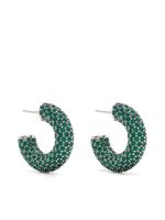 Amina Muaddi mini boucles d'oreilles Cameron - Vert - thumbnail