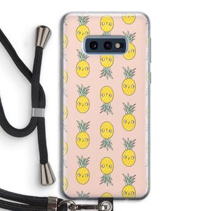 Ananas: Samsung Galaxy S10e Transparant Hoesje met koord