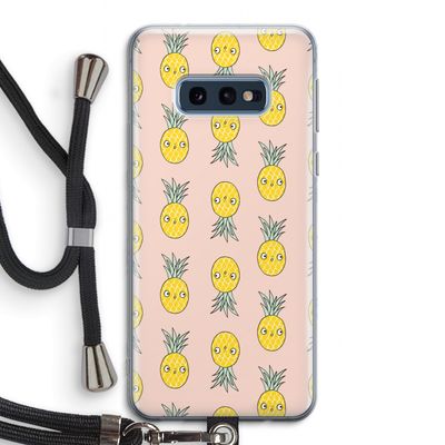 Ananas: Samsung Galaxy S10e Transparant Hoesje met koord