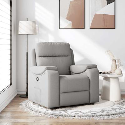 Fauteuil verstelbaar stof wolk grijs