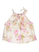 ZIMMERMANN Kids floral-print cotton sleeveless top - Tons neutres - thumbnail