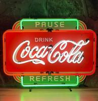 Coca-Cola Pause Refresh Neon Verlichting 67 x 50 cm - Rood, Groen, Wit