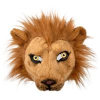 Leeuw dieren verkleedmasker - pluche - volwassenen - Horror/halloween - carnaval - half gezicht - thumbnail