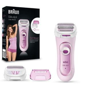 Braun Silk-épil Lady Shaver 5-360 Roze - 3in1 Elek Scheerapparaat, Trimmer En Scrubsysteem Met Snoer