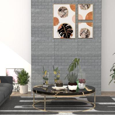 VidaXL 3d-behang zelfklevend 20 st bakstenen antracietkleurig