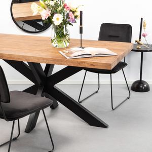 Sohome Eettafel Yannick Spider Mangohout met staal