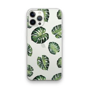 Tropische bladeren: iPhone 12 Pro Max Transparant Hoesje