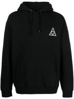 Huf logo-print drawstring hoodie - Noir - thumbnail