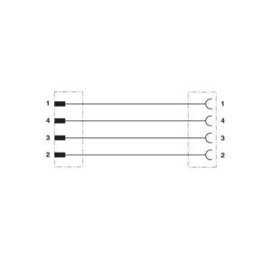 Phoenix Contact 1504628 Sensor/actuator connector, geassembleerd M12 Aantal polen (sensoren): 4 Stekker, recht, Bus, recht 6.00 m 1 stuk(s)