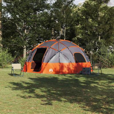 Tent met dak Grijs en oranje Large Polyester en glasvezel