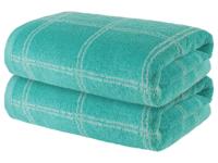 LIVARNO home 2 handdoeken 50 x 100 cm (Turquoise)