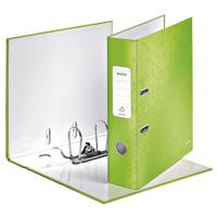 Ordner Leitz Wow 180° gelamineerd 80mm A4 groen | 10 stuks