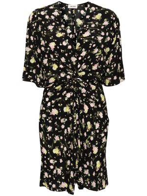 Zadig&Voltaire robe courte Rozom à fleurs - Noir