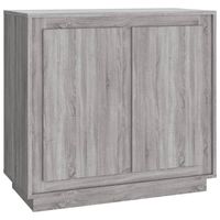 The Living Store Dressoir - Classic - Kast - Afmetingen- 80 x 34 x 75 cm - Kleur- Grijs Sonoma Eiken