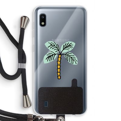 Palmboom: Samsung Galaxy A10 Transparant Hoesje met koord