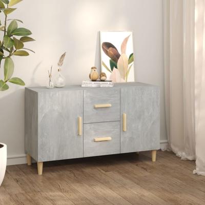Dressoir 100x36x60 cm bewerkt hout betongrijs