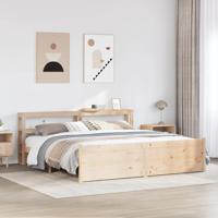Bedframe met hoofdbord massief grenenhout 180x200 cm