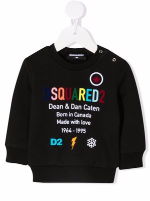 DSQUARED2 KIDS sweat à logo imprimé - Noir
