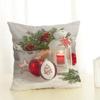 Kerst decoratie katoen en linnen kussen Office Home kussen zonder kussen grootte: 45x45cm (ster Kerst)