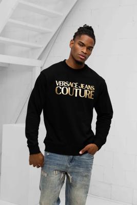 Versace Jeans Couture Logo Sweater Heren Zwart/Goud - Maat S - Kleur: GoudZwart | Soccerfanshop