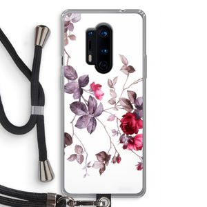 Mooie bloemen: OnePlus 8 Pro Transparant Hoesje met koord