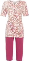 Katoenen pyjama rood panterprint