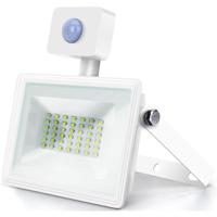 LED Bouwlamp 30W met Sensor - Waterdicht IP65 - Koud Wit 6400K