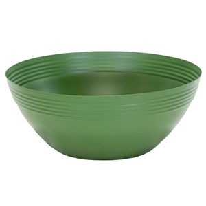 Bloempot/plantenpot schaal - zink - groen - D20 x H8 cm