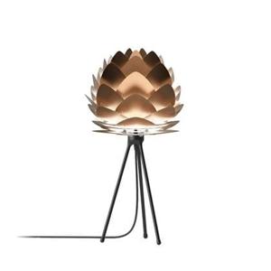 Umage Aluvia Mini tafellamp brushed bronze - met tripod zwart - Ø 40