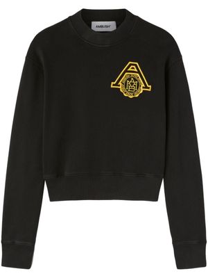 AMBUSH sweat en coton biologique à logo brodé - Noir