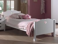 Bed AMORA 90x200 cm wit zonder lade - thumbnail