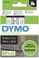 Dymo D1 tape 6 mm, zwart op transparant Dymo D1 tape 6 mm, zwart op transparant