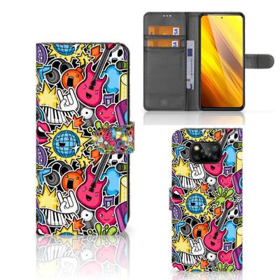Xiaomi Poco X3 | Poco X3 Pro | Wallet Case | met Pasjes | Punk Rock