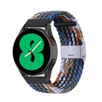 Braided nylon bandje - Multicolor Dark - Samsung Galaxy Watch 3 - 45mm - thumbnail